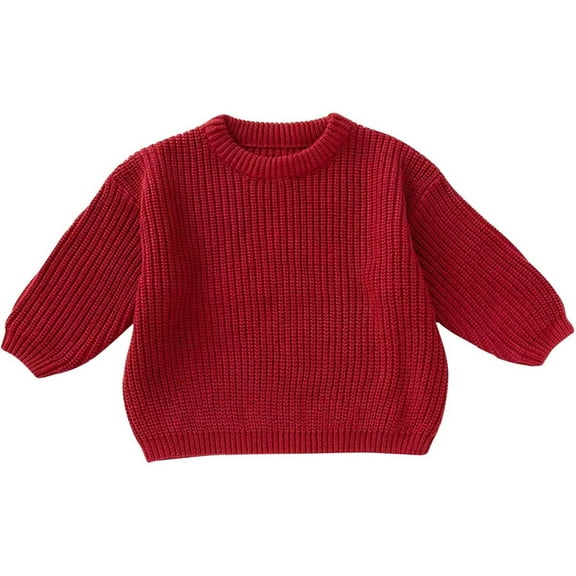 Girls Sweaters,Baby Knitted Name Embroidery Warm Comfortable Clothing Sweater For Toddler,Baby Sweater,Red,5-6 Years