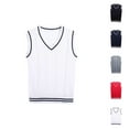 thumbnail image 1 of Girls Sweaters Girls Fall Sweater Kids Boys Girls V Neck Vest Sweater Sleeveless Warm Knitted Pullover Knitwear Tops, 1 of 5