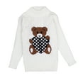 thumbnail image 1 of Girls Sweaters Kids Baby Girls Solid Cartoon Print Knit Pullover Sweater Crochet Tops, 1 of 4