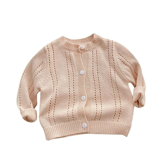 Girls Sweaters,Kids Cardigan Sweater Solid Knit Coat Open Front Jacket for Spring Winter & Playground,Fall Sweaters,Beige,4-5 Years