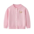 thumbnail image 1 of Girls Sweaters Size 7-8 Cardigan Girls Girls' Cardigans Sweater Cotton Button Solid Long Sleeve Knit Sweaters, 1 of 5
