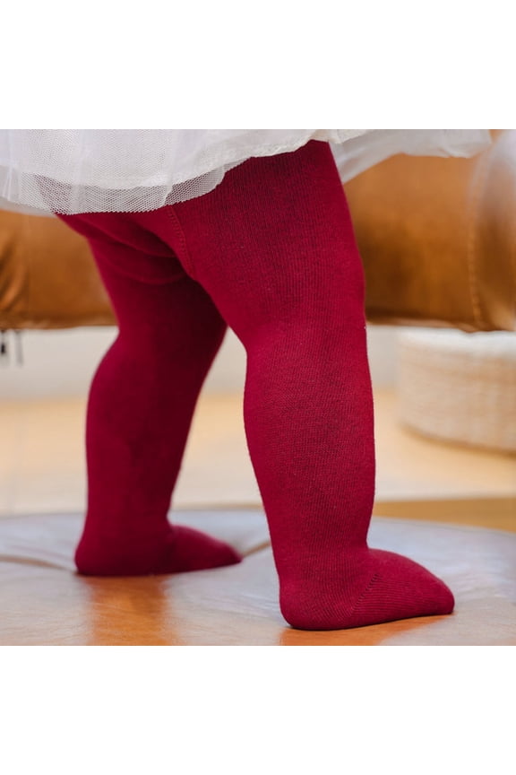 Girls Sweatpants,Baby Girls Tights Soft Organic Cotton Leggings Warm Comfort Wear,Girls Pants,Red,9-18 Months