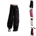 thumbnail image 1 of Girls Sweatpants Baggy Sweatpants Girls Pants Cargo Pants Comfortable Everyday Casual Joggers with Waistband and Pockets for Kids Ages 3 to 15 Ideal for Dance and Outdoor Activities, 1 of 5
