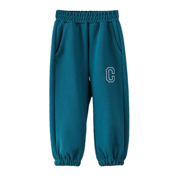 Girls Sweatpants,Boys Casual Jogger Sweatpants with Drawstring Comfortable Pull On Athletic Pants for Kids Everyday Wear Durable Soft Fabric,Girls Pants,Dark Green,5-6 Years