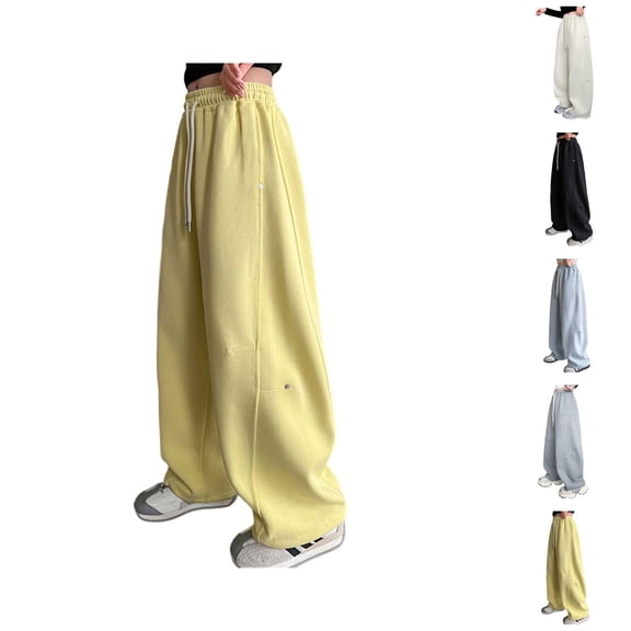 Girls Sweatpants Casual Pants for Girls Girls Pants Comfortable Casual Wide Leg Joggers for Kids Athletic Everyday Outdoor Wear Sporty Trousers Lightweight Elastic Waist Spring Fall