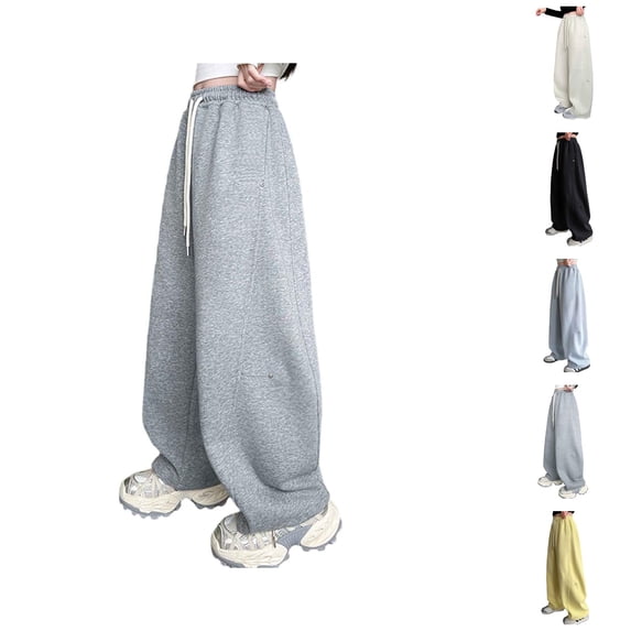 Girls Sweatpants Casual Pants for Girls Girls Pants Comfortable Casual Wide Leg Joggers for Kids Athletic Everyday Outdoor Wear Sporty Trousers Lightweight Elastic Waist Spring Fall