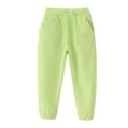 thumbnail image 1 of Girls Sweatpants Drawstring Jogger Sweatpants Girls Solid Pants Athletic Leggings Sweatpants Girls Size 6-7 Years Girls Fashion, 1 of 3