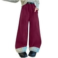 thumbnail image 1 of Girls Sweatpants Fashion Loose Wide Leg Sports Casual Joggers with Pockets Kids Clothes Girls Size 5-15, 1 of 5
