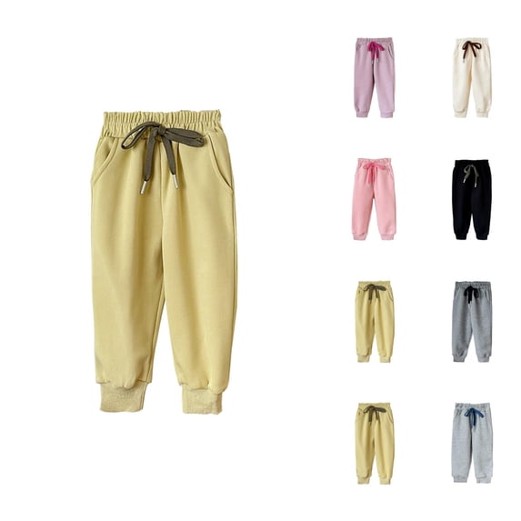 Girls Sweatpants Girls Gym Pants Girls Pants Kids Sweatpants Soft Casual Athletic Pants with Drawstring and Pockets for Boys and Girls