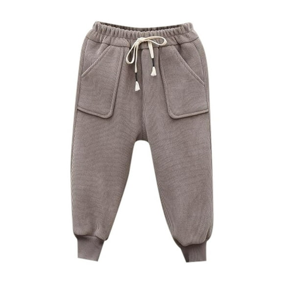 Girls Sweatpants Girls Lounge Pants Kids Boys Girls Casual Corduroy Pants Toddler Autumn Winter Warm Thick Trousers
