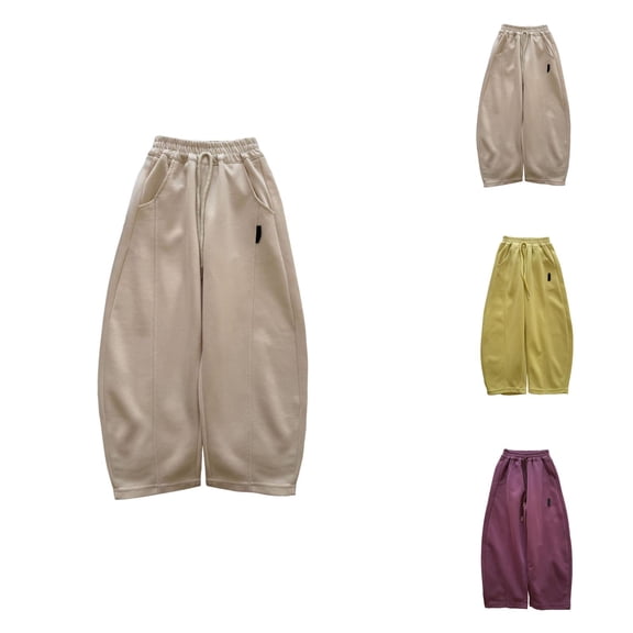 Girls Sweatpants Joggers for Girls Girls Pants Children's Spring And Summer Solid Color Casual Pants Comfortable Straight Through Sport Wear for Active Kids