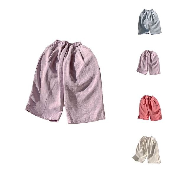 Girls Sweatpants Pants for Girls Summer Girls' Loose Casual Pants Wide Leg Sportswear for Children Long Length Solid Color Comfort and Style Pants