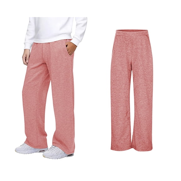 Girls Sweatpants Pink Sweat Pants Boys Drawstring Jogger Sweatpants with Pockets Boys Solid Pants Boys Sweatpants 13-14 Years