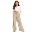 thumbnail image 1 of Girls Sweatpants Size 7-8 Baggy Barrel Wide Leg Girls Pants Open Bottom Cute Casual Girls Lounge Pants with Pockets, 1 of 6