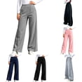 thumbnail image 1 of Girls Sweatpants Straight Leg Joggers School Uniform Pants for Girls Kids Grey Athletic Clothes 11-12 Years, 1 of 9