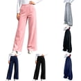 thumbnail image 1 of Girls Sweatpants Straight Leg Joggers School Uniform Pants for Girls Kids Pink Athletic Clothes 12-13 Years, 1 of 8
