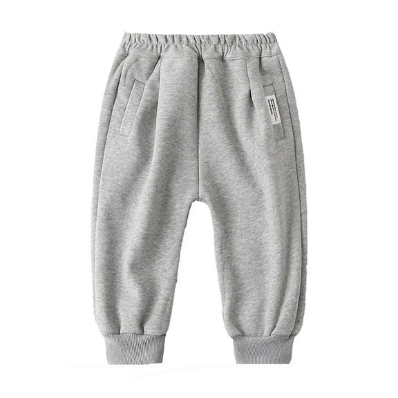 Girls Sweatpants,Stylish Boys Patchwork Sport Pants for Toddlers and Kids with Thick Warm Solid Design,Girls Pants,Grey,12-18 Months