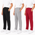 thumbnail image 1 of Girls Sweatpants Toddler 3 Pack Straight Leg Jogger Pants with Pockets kids Clothes 2T-16, 1 of 7