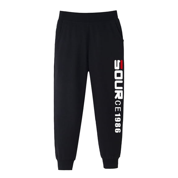 Girls Sweatpants,Toddler Pants Ankle Length Style Kids Sport Trousers Loose Fit for Playful Activities,Yoga Pants,Black,4-5 Years