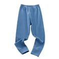thumbnail image 1 of Girls Sweatpants,Unisex Kids Winter Warm Solid Ribbed Sweatpants Jogger Pants with Comfortable Elastic Waistband for Boys and Girls,Girls Pants,Blue,6-7 Years, 1 of 3