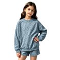 thumbnail image 1 of Girls Sweatshirt 14-16 Cute Crewneck Raglan Long Sleeve Girls Pullover Sweatshirt Lightweight Leopard Print Shirt for Teen Girls Winter School Clothes for Teen Girls, 1 of 4
