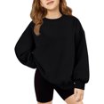 thumbnail image 1 of Girls Sweatshirt 14-16 Oversized Solid Long Sleeve Girls Pullover Sweatshirt Lightweight Crewneck Sweaters for Girls 10-12 Casual Fall School Clothes for Teen Girls, 1 of 4