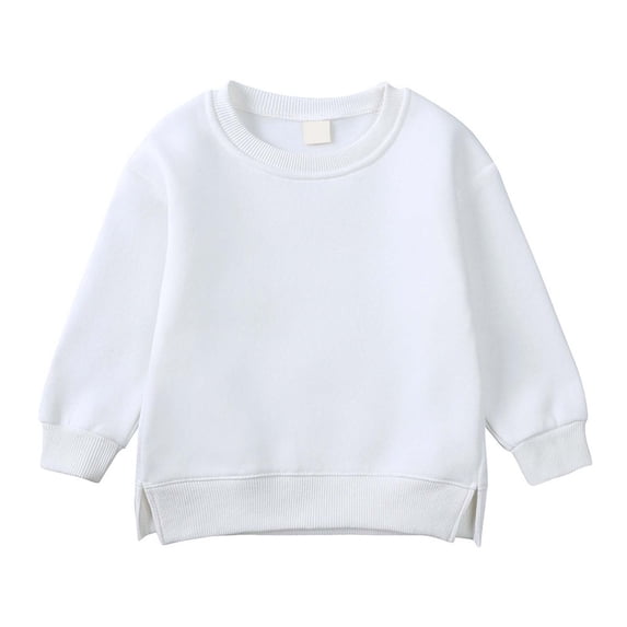 Girls Sweatshirt,Boys Girls Casual Hooded Sweatshirt Kids Pullover Top Soft Warm Winter Youth Outerwear Cozy Daily Wear,Girls Sweatshirts,White,6-12 Months