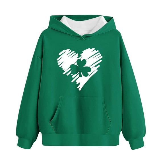 Girls Sweatshirt Crewneck Oversized Pullover Cotton Clothes Printed Long Sleeves Tops Casual Fleece Sweater with Pocket Fall Winter Warm Sweatshirts Kids Hoodies