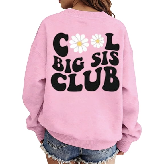 Girls Sweatshirt Fashion Print Pullover Soft Casual Crewneck Sweatshirt For Kids Youth Cozy Everyday Wear