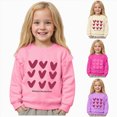 thumbnail image 1 of Girls Sweatshirt Fleece Hooded Pullover for 2T 3T 4T 5T 6T 7T 8T Boys Long Sleeve Tops Fall Winter Clothes Pink,5-6 Years, 1 of 9