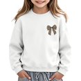 thumbnail image 1 of Girls Sweatshirt Girls Leopard Print Bow/Heart Graphic Pullover Tops Casaul Fall Sweatshirt Size 13-14 Years, 1 of 8