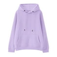 thumbnail image 1 of Gaexia Girls Sweatshirt Hoodie Patchwork Toddler Girls Hoodie Sweater Girls Pullover Sweaters Size 14-16 Harajuku Long Sleeve Shirts for Girls 14-16 Purple, 140, 1 of 5