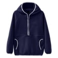 thumbnail image 1 of Girls Sweatshirt,Hoodie Winter Lined Warm Pullover Hooded Comfortable Sweatshirt for Children,Girls Sweatshirts,Navy,6-7 Years, 1 of 3