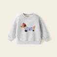 thumbnail image 1 of Girls Sweatshirt Kids Casual Crew Neck Sweatshirt Long Sleeve Pullover Hoodless Top Grey 5-6 Years, 1 of 3