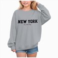 thumbnail image 1 of Girls Sweatshirt Letter Sweatshirts for Teen Girls Crewneck Oversized Sweatshirt Kids Fashion Long Sleeve Pullover Tops Kaprioy Girls Sweatshirt, 1 of 4