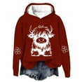 thumbnail image 1 of Girls Sweatshirt Long Sleeve Casual Pullover Tops Cute Printed Hooded Sweatshirts Fall Winter Kids Hoodie Size 1-14, 1 of 3