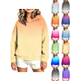 thumbnail image 1 of Girls Sweatshirt Nelozsy Girls Gradient Color Hooded Sweatshirt Kids Long Sleeve Loose Pullover Hoodie For Fall Winter Yellow 3-4 Years, 1 of 6