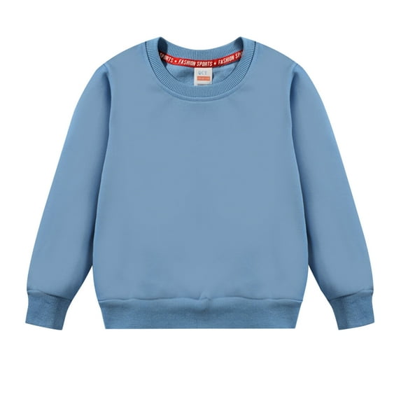 Girls Sweatshirt,Pullover Kids Child Toddler Baby Boys Girls Solid Patchwork Long Sleeve Cotton Round Collar Comfortable Tops,Boys Sweatshirts,BU2,6-7 Years