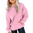 thumbnail image 1 of Girls Clothes Fall Winter Sweatshirt Coat Custom Sweatshirt Cotton Hoodies Minimalist Solid Color Pullover Daily Hoodie for Girls, 1 of 7