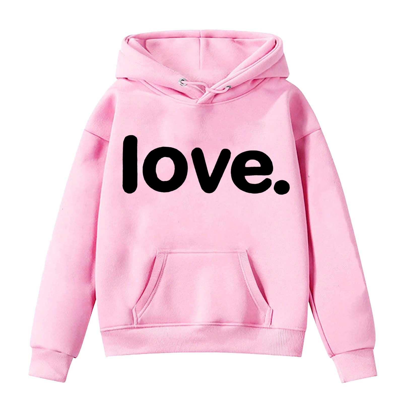 Girls Sweatshirt Valentine's Day Long Sleeve Trendy Love Casual Loose ...