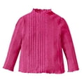 Girls Sweatshirts 34 Years Toddler Girls Long Sleeve Kids Knit Ribbed Solid T Shirt Pullover