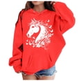 thumbnail image 1 of Girls Sweatshirts 7-8 Boys Hoodies - Unisex Kids Solid Cotton Hooded Sweatshirt Pullover with Kangaroo Pocket for Girls 4-12 Years, 1 of 4