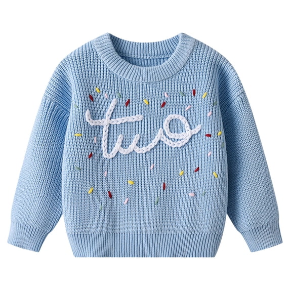 Girls Sweatshirts 7-8 Toddler Girl Boy Knit Sweater Round Neck Long Sleeve Pullover Sweatshirt Fall Winter Clothes Cute Sweatshirts for Teens