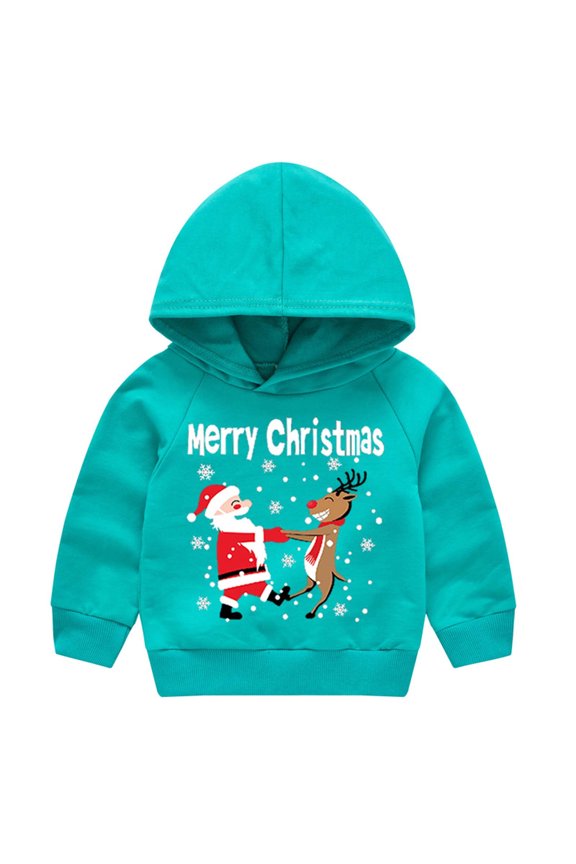 Girls Sweatshirts Christmas Gift Merry Christmas Hoodies Children Hoodies Sweatshirt Boys Girls Santa Claus Coat for 3-8 Years Save Big