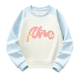 thumbnail image 1 of Girls Sweatshirts Cotton Crewneck Cute Printed Long Sleeve Casual Dressy Blouse Loose Pullover Tops,3 Years, 1 of 3