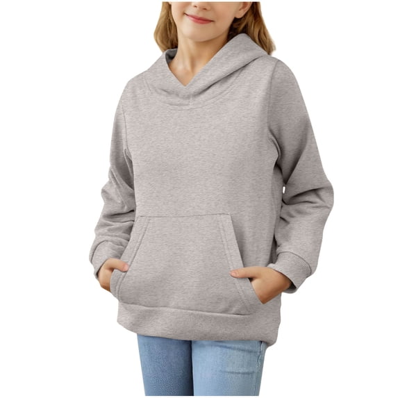 Girls Sweatshirts Sportswear Fleece Oversized Pullover Hoodie Trendy Preppy Long Sleeve Shirts Fall Clothes for Girls