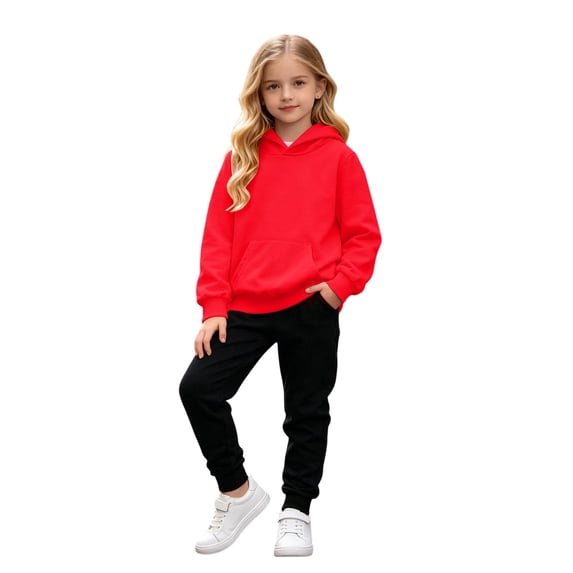 Girls Sweatsuit 2 Pieces Back To School Outfits for Kid Girls sweatshirts jogger pants comfy sets Sweat Pants hooded tracksuit