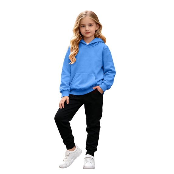 Girls Sweatsuit 2 Pieces Back To School Outfits for Kid Girls sweatshirts jogger pants comfy sets Sweat Pants hooded tracksuit