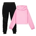 thumbnail image 1 of Girls Sweatsuit Child Long Sleeve Hoodie Pullover Tops Pants Kids Outfits, 1 of 3