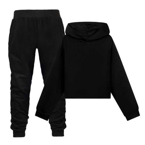 Girls Sweatsuit Child Long Sleeve Hoodie Pullover Tops Pants Kids Outfits